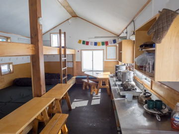 Balfour Hut Interior. Photo: Alpine Club of Canada.